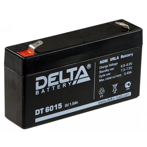 Аккумулятор DELTA DT 6015 (6В, 1500 мАч)