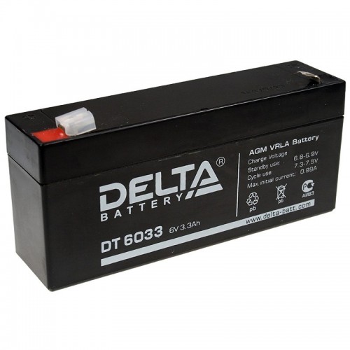 Аккумулятор DELTA DT 6033 (125) (6В, 3300мАч)