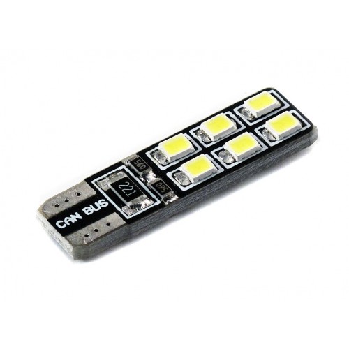 Светодиодная лампа W5W (T10) 12SMD (2835) CAN BUS WHITE